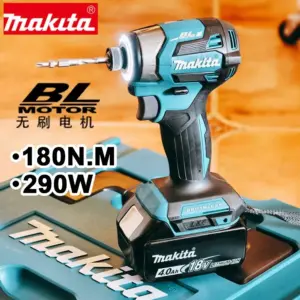 Makita DTD173 18V LXT Cordless Impact Driver Brushless Electric Drill Screwdriver Wood/Bolt T1/T2-Mode Twin LED Light 180 N·m