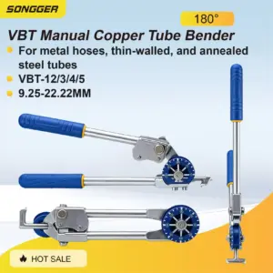 VBT Manual Copper Tube Bender Pipe Bending Tool for HVAC Brake Fuel Line 6 8 10mm Portable Handheld Bender