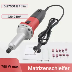 750W Electric Straight Grinder Handheld Variable Speed Grinding Machine 0-27000rpm polishing tool Mini Mill 6mm