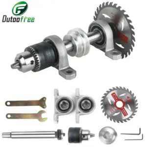 Cutting Machine Spindle Bearing Seat Pulley Bench Saw Drill Woodworking Rotary Lathe DIY Bead Machine Cutting Spindle Chuck