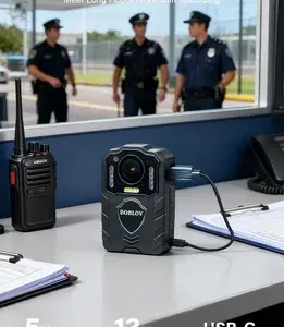 BOBLOV KJ25 1440P HD 3000mAh Battery 13Hrs 128GB Night Vision Wearable Cam for Law Enforcement Security Evidence Collection