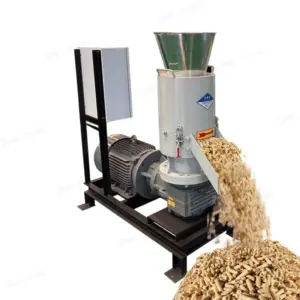 Industrial 150-600Kg/h Vertical Ring Die Biomass Sawdust Fuel Pellet Mill Wood Pellet Making Machine