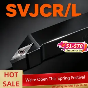 SVJCR1212 SVJCR1616 SVJCR2020 SVJCR2525 External Turning Tool SVJCR SVJCL Lathe Bar Turning Holder CNC Cutter Bar