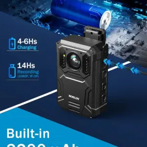 BOBLOV Professional Body Camera 1296P FHD IP67 Waterproof Loop Recording 3200mAh Battery 14H Recording 128GB Hot Sale