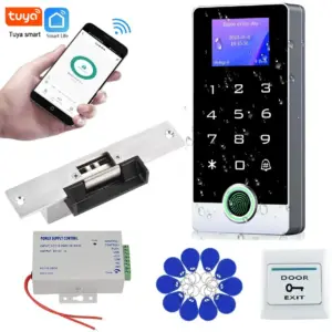 Tuya App Remote Smart WiFi Access Control System Fingerprint Keypad WG26/34 EM Card Reader Controller IP68 Weatherproof