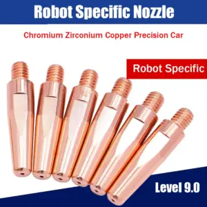 10 Chromium Zirconium Copper Conductive Nozzles Suitable For Robot Equipment, Gas Protection Welding Gun, Wire Feeding Nozzle