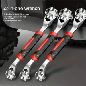 52/48 in 1 Universal Ratchet Socket Multipurpose Wrench with 360 Degree Rotation Hand Spline Bolts Sleeve Works Multi-Tool Set