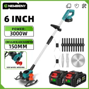 6 inch Electric Lawn Mower Cordless Handheld Trimmer Efficient Garden Grass Weeding Power Tool For Makita 18V Battery Pin