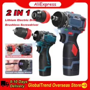 16,8 V/18 V 2 w 1 bezszczotkowy wkrętak litowo-elektryczny wiertarka elektronarzędzie silnik bezszczotkowy praktyczny zestaw naprawczy wkrętaków
