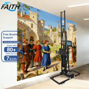 260-2 3D Portable Wall Printer Machine CMYKW UV Vertical Direct to Wall Printing Machine DX10/DX7 heads Indoor OutDoor Glass