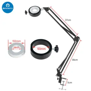 Extendable Recording Microphone Holder Microscope camera Suspension Boom Scissor Arm Stand Holder Mic Clip for Video Live Webcam