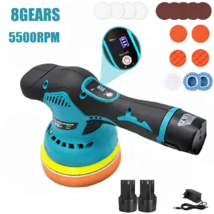 5500RPM Car Polishing Sanding Machine Wireless Car Paint Scratch Repair Windscreen Glass Oil Film Remove Machine Leather Care