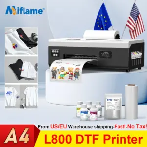 US/EU Stock A4 DTF Printer For Epson L805 DTF Transfer Printer Directly to Film DTF Printer with Roll Feeder For all Textile