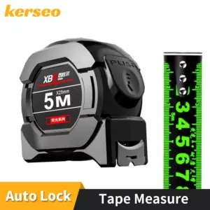 Self locking Steel TapeHigh precision Thickened measure black Fluorescent tape 5M Wear-resistant Fall resistant Measuring Tape