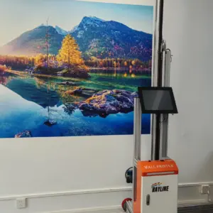 Germany Quality 9600DPI AI 4K wall printer machine 3D 5D automatic intelligent uv vertical wall printer price with wheels rails