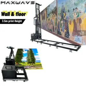 3D Wall Printing Machine Direct to Wall Mural 5/7 Color UV Ink Wall Printer Double DX10/DX7 Large wall paper printer