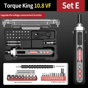 Cordless Electric Screwdriver Set, Rechargeable USB Charging Cable With 30Pcs Screwdriver Bit Set with LED Lights