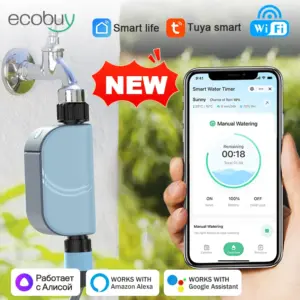 Smart Tuya WiFi Garden Watering Timers Irrigation Sprinkler Valve Programmable Auto Irrigation Watering Timer Hose Control Water