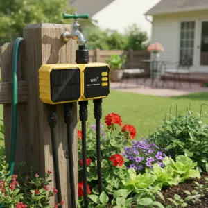 4/2 Zone WiFi Water Timer Smart Irrigation Timer Water Valve Controller Solar Powered Smart Life App 2.4GHz Auto Watering Timer