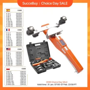 SucceBuy Pipe Tube Bender Ratcheting Reverse Tubing Bending Tools 7 Dies Pipe Cutter for Air Conditioning Refrigerator Repair