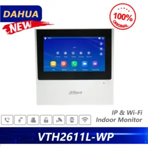 Dahua Original VTH2611L-WP IP & Wi-Fi Indoor Monitor Supports Standard PoE 4.3" TFT Capacitive Touchscreen