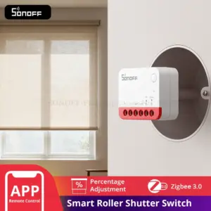 SONOFF MINI-ZBRBS Zigbee Smart Roller Shutter Switch Zigbee Local Scene Signal Booster Transform Curtains eWeLink Via ZigBee Hub