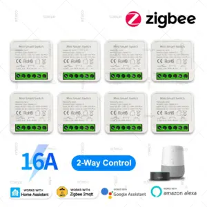 ZigBee 3.0 Smart Mini DIY Switch Automation Module 16A Relay Support 2 Way Control App Remote Control Zigbee Gateway Required