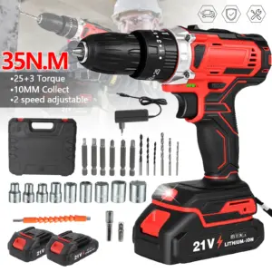 Complete Home Drill Kit, 21V Cordless with 29 PCS, 35N·m & 28+1 Torque Settings, Compatible Makita for All Repairs