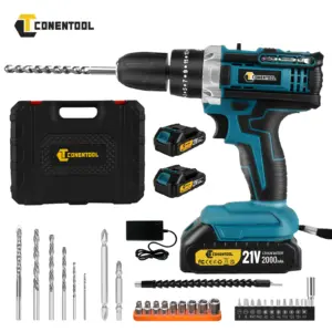CONENTOOL 21V Cordless Impact Drill Electric Screwdriver Electric Hammer Drill Wireless Hands Drill for Makita 18V Battery Pin