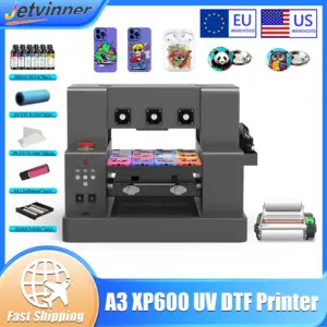 EU Stock A3 UV Printer XP600 UV DTF Printing Machine A4 Flatbed Printer For Bottle wood UV DTF Sticker Printer L805 UV Printer