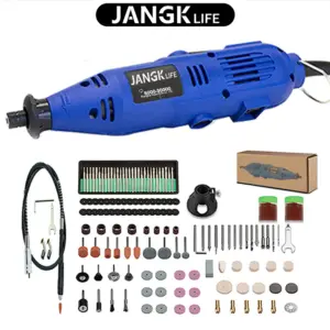 JANGKLIFE 110V 220V Power Tools Electric Mini Drill Grinder Engraver Polisher with Rotary Tools Set Kit