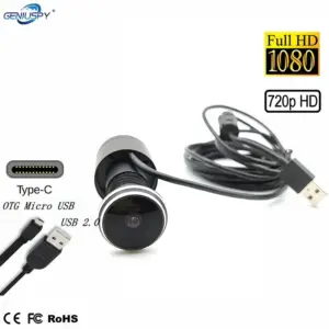 720P 1080P Type C OTG Micro UVC USB Door Peephole Camera USB 2.0 1.8mm Wide Angle Lens Mini Fisheye Door Eye USB Security Camera