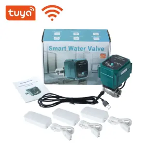 DN15 DN20 DN25 DN32 Stainless Steel Motorized Valve Tuya WIFI Water Leak Sensor Adjust Water Flow Irrigation and Leak Protection