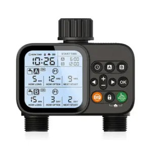 BAAY Household Solar Irrigation Timer LCD Automatic Irrigation System Outdoor Smart Garden Watering Tool Adjustable Program