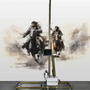 3D UV Wall Printer Custom Wallpaper Printers on all flat materials Epson DX10 DX7 Print head Rails with 6 meter ground track