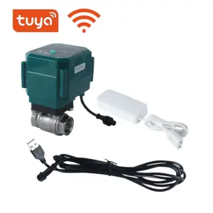 DN15 DN20 DN25 DN32 Tuya WIFI Water Valve Irrigation Faucet and Water Sensor Tuya App Real Time Monitor Control Water Volume