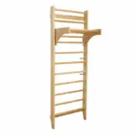 Stall Bars Wall Mounted, Swedish Ladder for Home Gym, Multifunctional Indoor Fitness Equipment for Training, Rehab, Kids Climbin