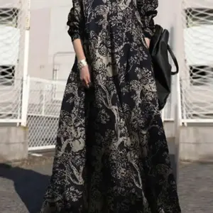 2024 Autumn Maxi Sundress ZANZEA Vintage Long Shirt Dress Women Floral Printed Cotton Long Sleeve Vestidos Female Holiday Robe