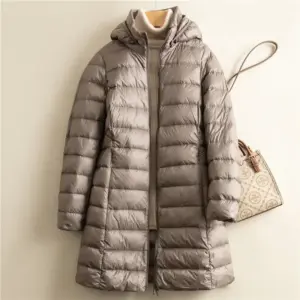 2024 New Arrivals Autumn Winter Women Fashion Puffer Jackets Duck Down Jacket Warm Portable Hooded Coat Female Windbreaker Parka