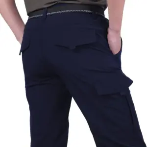 2024 New Men's Summer Lightweight Tactical Pants Breathable Summer Casual Long Trousers Male Waterproof Quick Dry Cargo Pants
