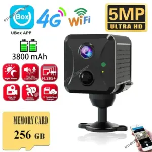 2025 CCTV Camera 5MP 4G Sim Card or Wifi Home Surveillance Camera Intercom PIR Infrared Detection Mini Baby Security IP Camera