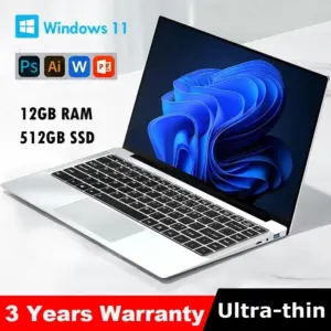 2025 New Laptop Computer Windows 11 Intel Atom x7 A3950 Notebook PC Gamer 12GB RAM 512GB 1TB SSD 1920*1080 Office Computer