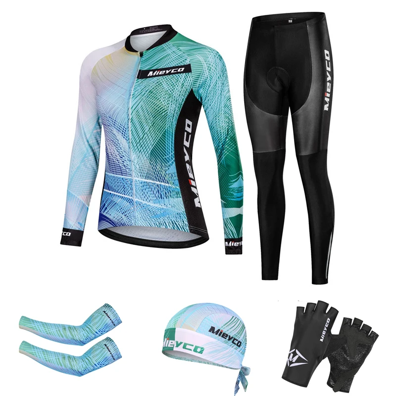 2025 Women Cycling Jersey Pants Kits Bicicleta Clothing Long Sleeve Mtb Roupas Femininas Bicycle Equipment Ropa Deportiva Mujer