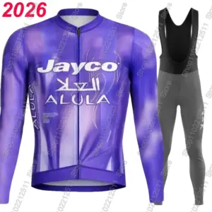 2026 Jayco Alula Team Cycling Jersey Set Winter Summer Clothing Suit Mens Long Sleeve MTB Bike Road Pants Bib Ropa Ciclismo