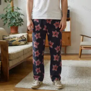 2026 New Arriavl Couple Pajamas Set Demogorgon Pants Crop Top T-Shirt Matching Sleepwear Loungewear Gift