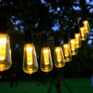 20/38 Bulbs LED Solar String Lights Fairy Waterproof Patio Lamp For Outdoor Party Decoration Holiday Garland Garden Lamps