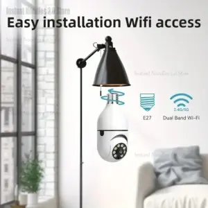 2MP Tuya Smart Home 2.4G Bulb Wifi Surveillance Camera Night Security Video Surveillance Supprt Two Way Audio Mobile Motion