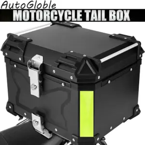 45/55/65L Aluminum Motorcycle Trunk Box Waterproof Top Box Tail Box Trunk Carrier Universal Motorbike Storage Tail Box Luggage