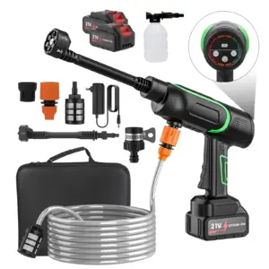 50Bar Brushless High Pressure Washer 6 In 1 Car Wash Gun 3 Speed Adjustment For Makita 18V Battery