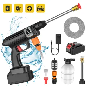 50Bar Cordless High Pressure lever Wash Spray Water Gun Car 20000mAh Wash Pressure Water washing Machine for Makita 21V Battery